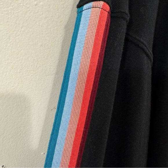 Michael Stars Black Gigi Striped Arm Sweatshirt Size Large NEW - Picture 5 of 11